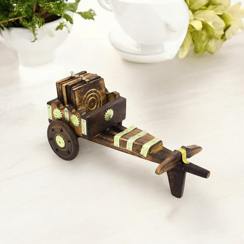 Natriel Wooden Tea Coasters Set